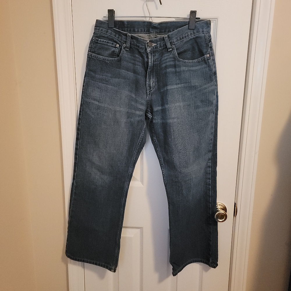 Levi's Boys 527 Dark Blue  Wash Boot Cut Denim Jeans Size 14 H.    W33 L 28